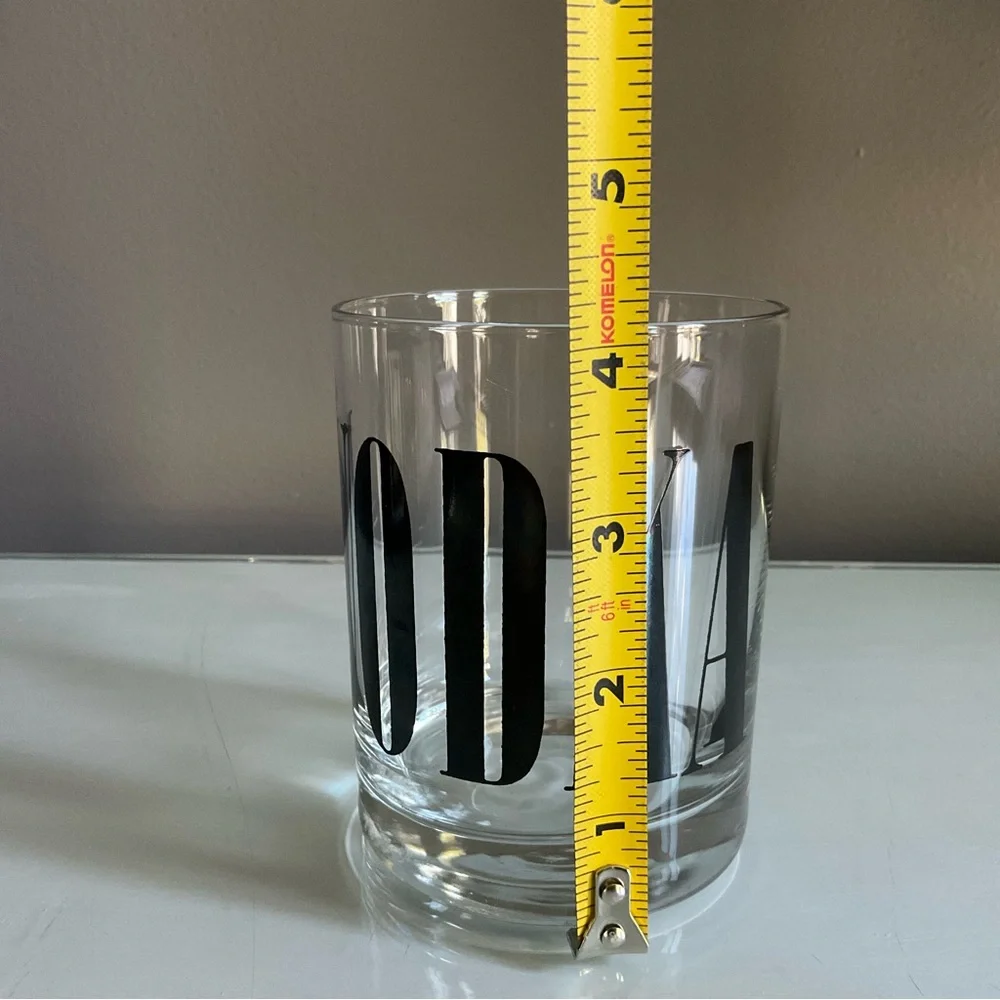Vintage VODKA Graphic Rocks Glass